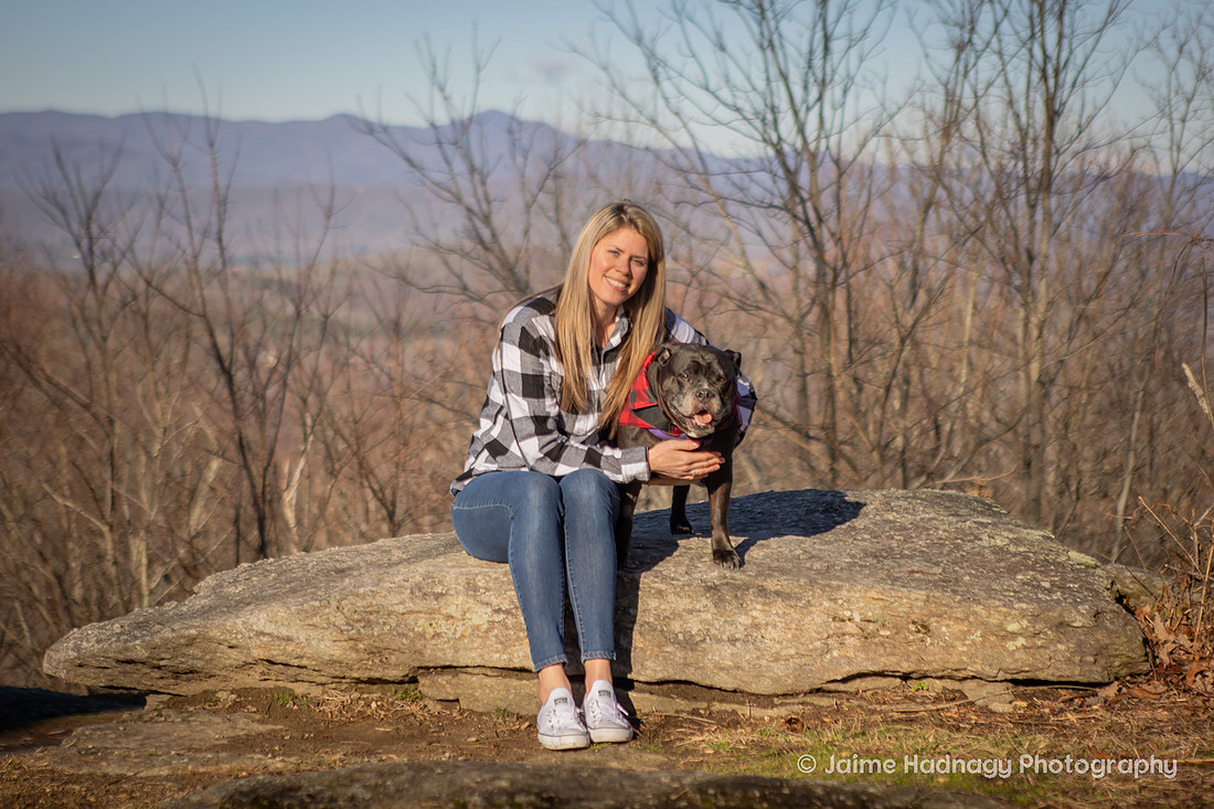 Loving Family Photos with Senior Dog | Asheville Pet Photographer