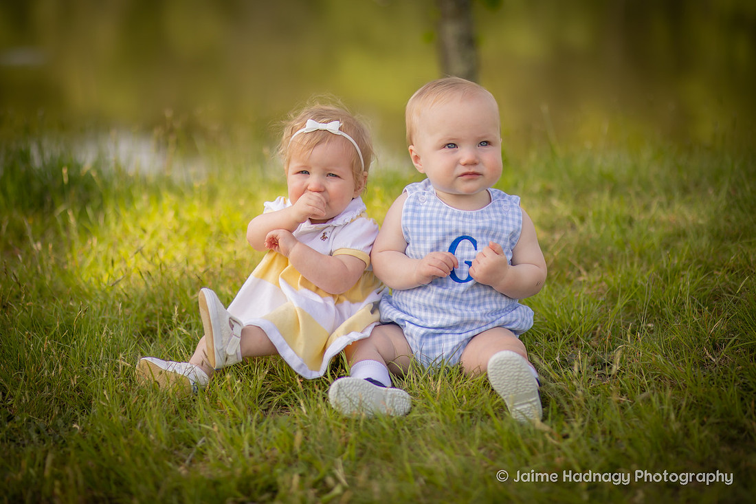 Extended Family Portraits in Asheville Outdoors with Little Kids and Babies
