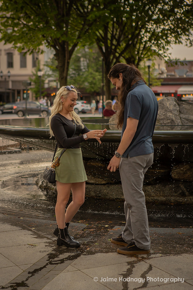 Proposal Photography in Downtown Asheville Engagement Pictures