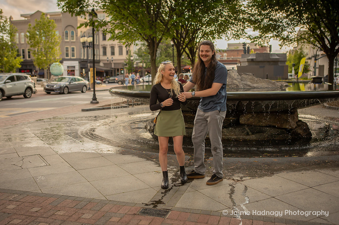 Proposing to Your Grilfriend in Downtown Asheville | Engagement Photography