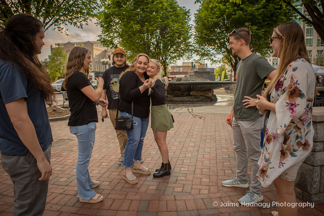 Proposing to Your Grilfriend in Downtown Asheville | Engagement Photography