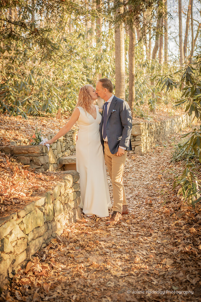 Wedding portraits and ceremony in Asheville at The Botanical Gardens | Elopement Photographer
