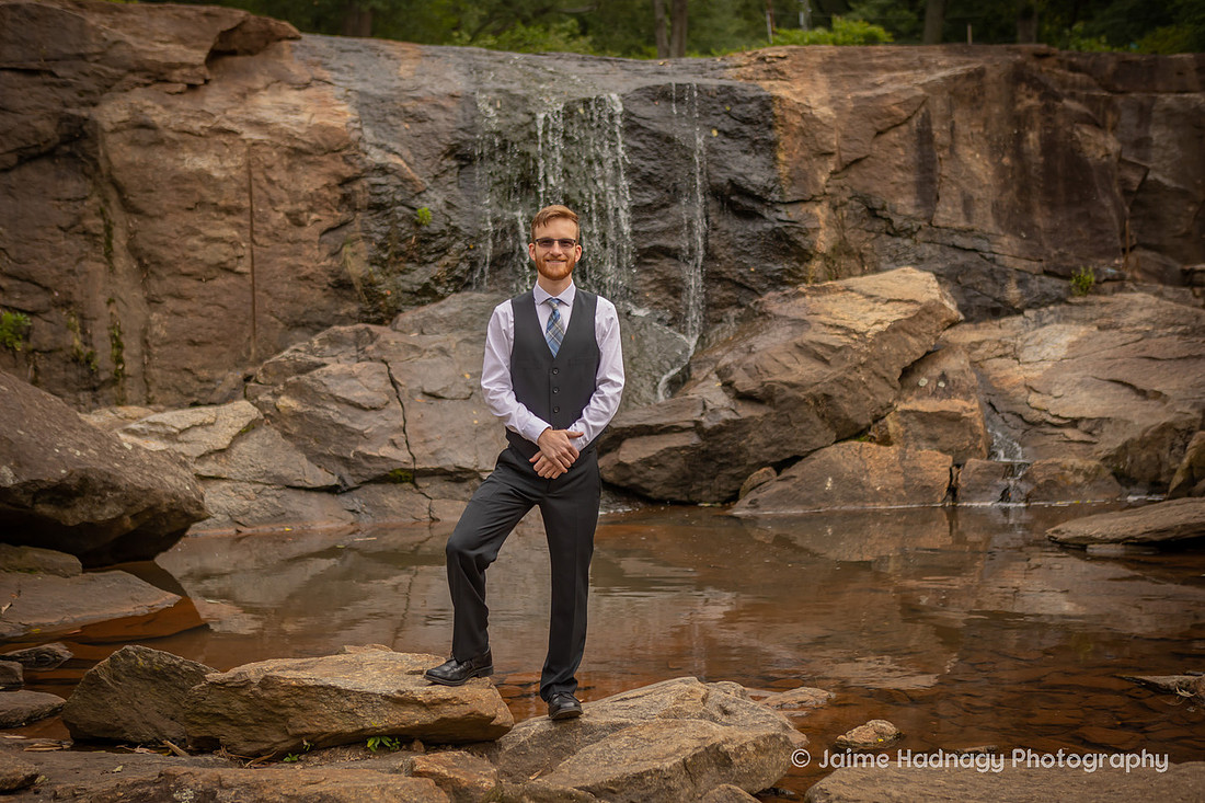 Bridal Portrait at Waterfall | Asheville Elopement Photographer