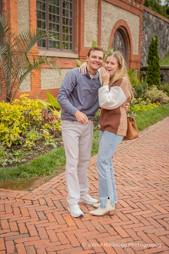 Surprise Proposal by the COnservatory of The Biltmore Estate | Asheville Engagement Photographer
