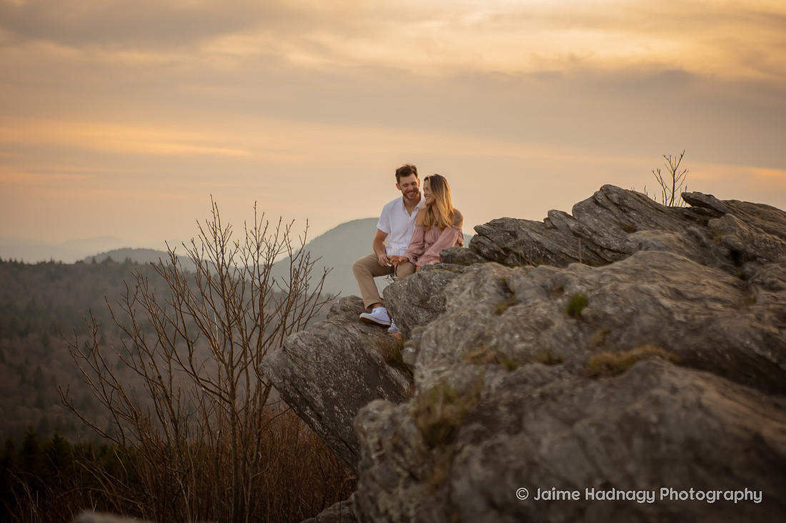 Soft Flowy Bohemian Engagement Photos in the Mountains
