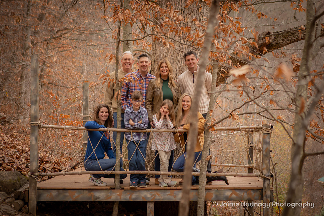 Outdoor Extended Family Photos at Your Home | Asheville Photographer