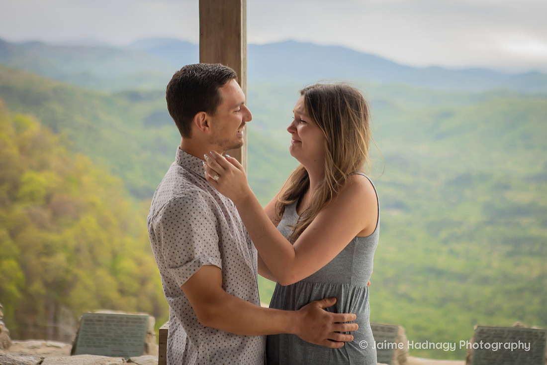 Getting Engaged at Pretty Place | Asheville Proposal Photographer