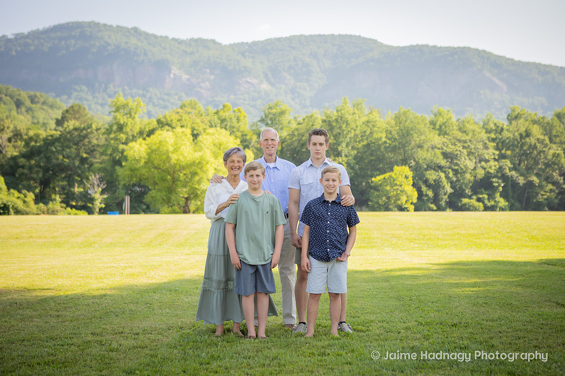 Asheville Family Photographer in Lake Lure Mountain Portraits with kids and extended family