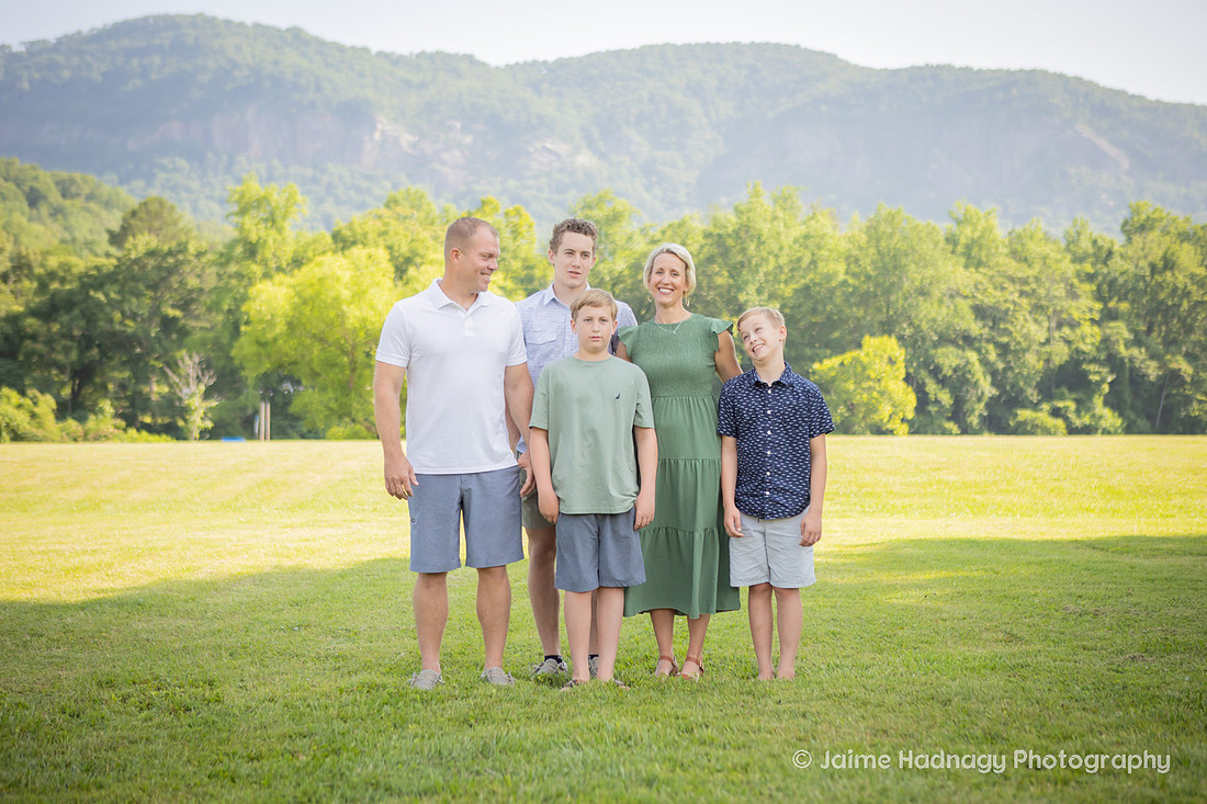 Asheville Family Photographer in Lake Lure Mountain Portraits with kids and extended family