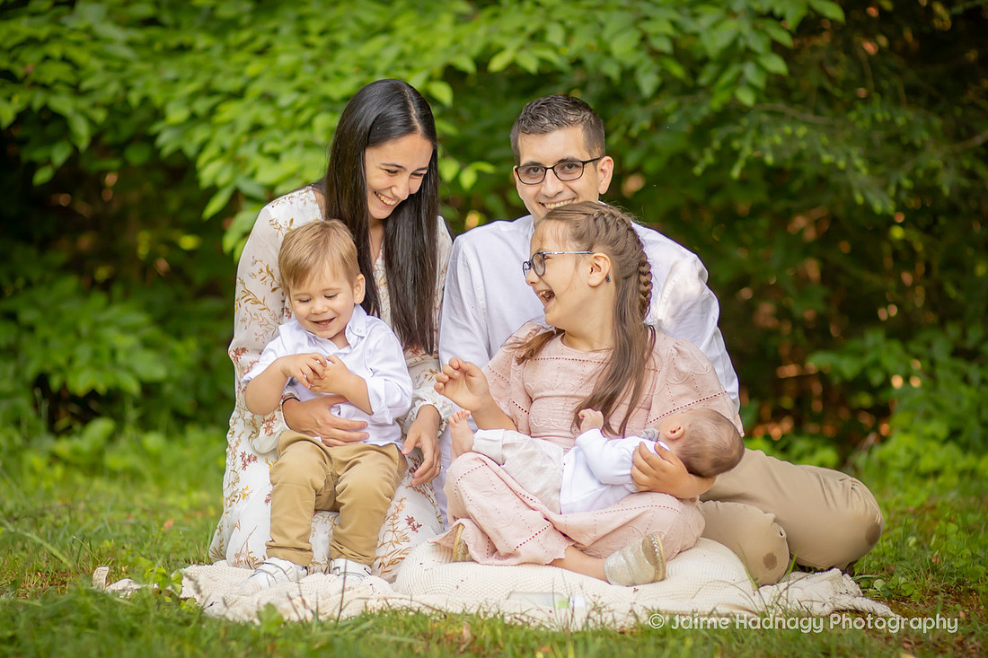 Backyard Family Photos with Kids and Baby | Weaverville Family Photographer