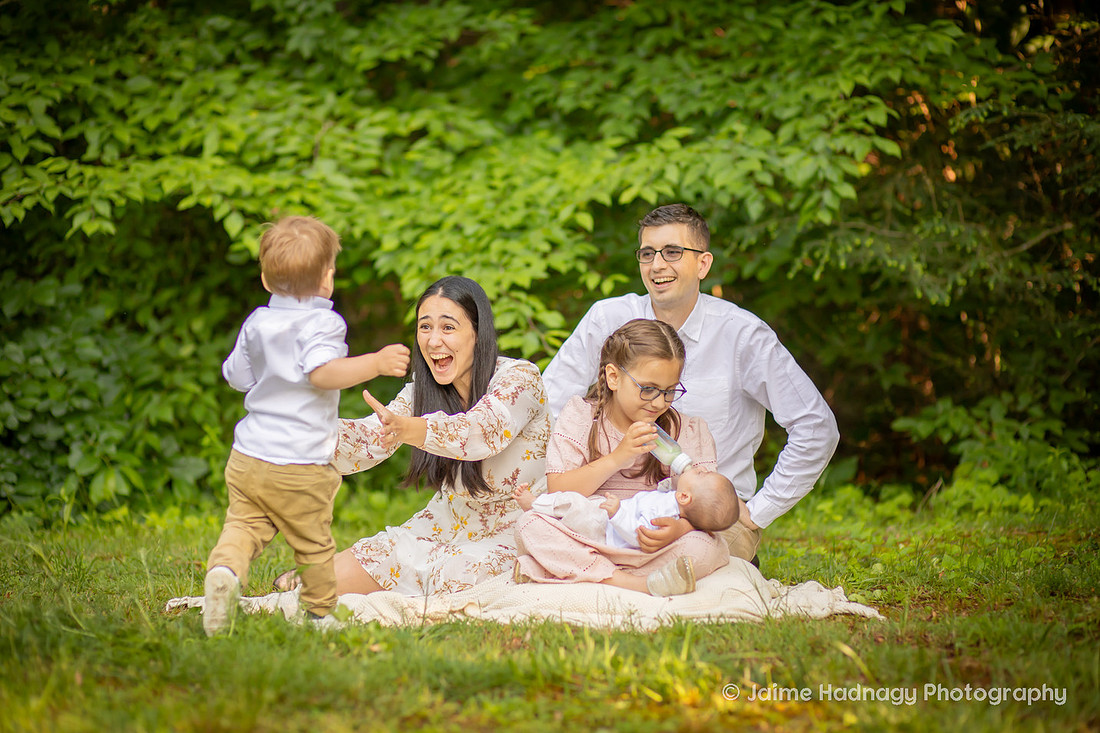Beautiful Outdoor Family Photoshoot Newborn and Siblings | Asheville Photographer