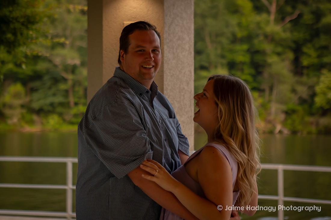 Surprise Proposal at Pavillion at Morse Park in Lake Lure | Asheville Engagement Photographer