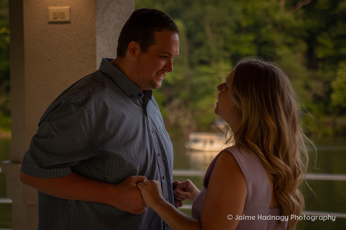 Lake Lure Proposal  at Morse Park | Engagement Photography