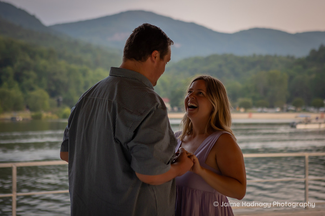 Lake Lure Proposal  at Morse Park | Engagement Photography