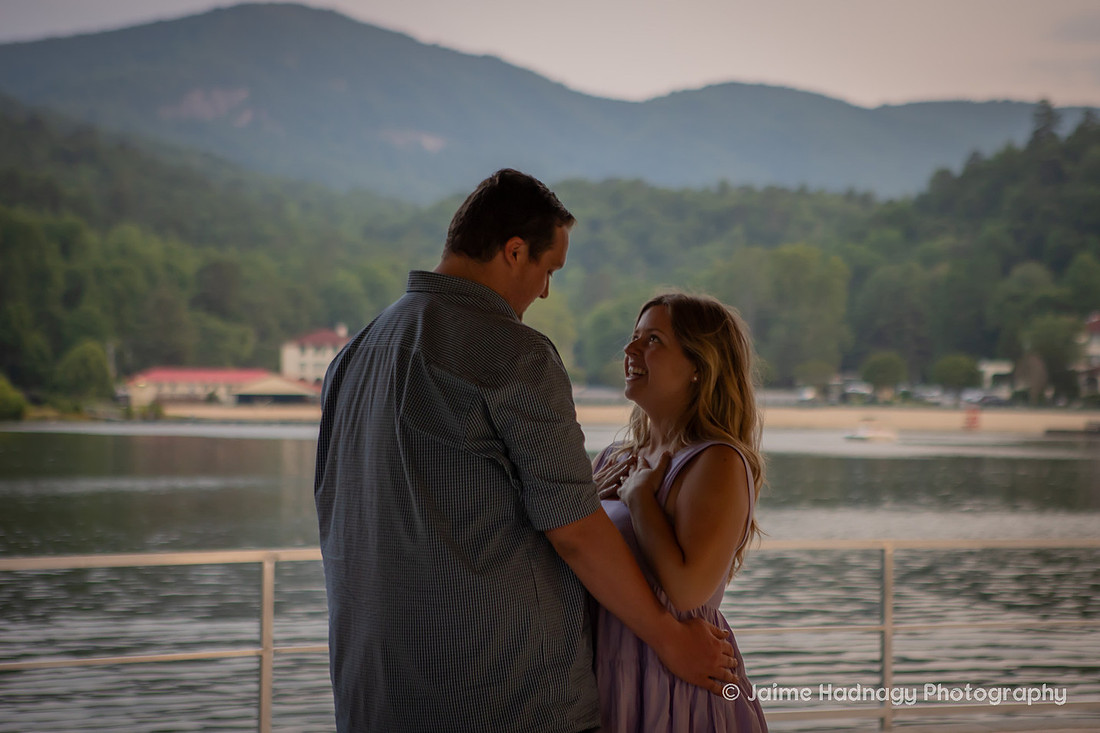 Lake Lure Proposal  at Morse Park | Engagement Photography