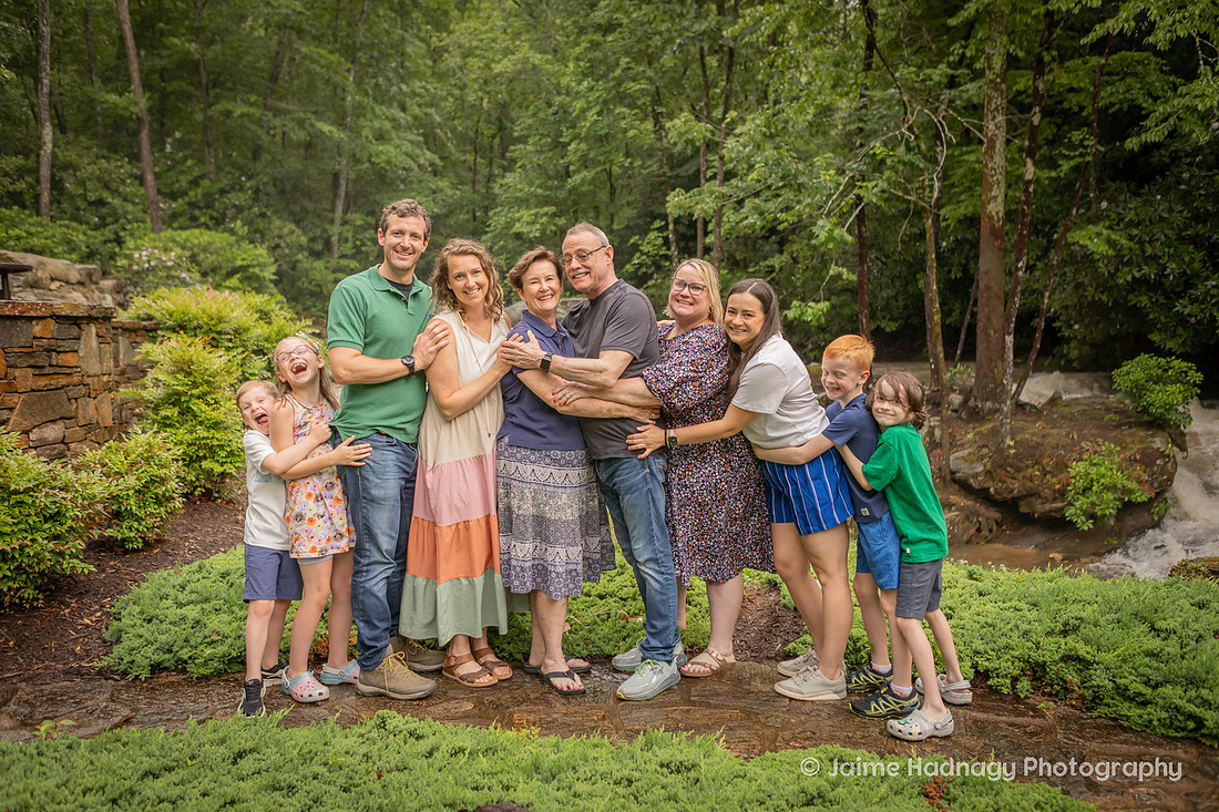 Hendersonville Family Photographer Extended outdoor Family Photos