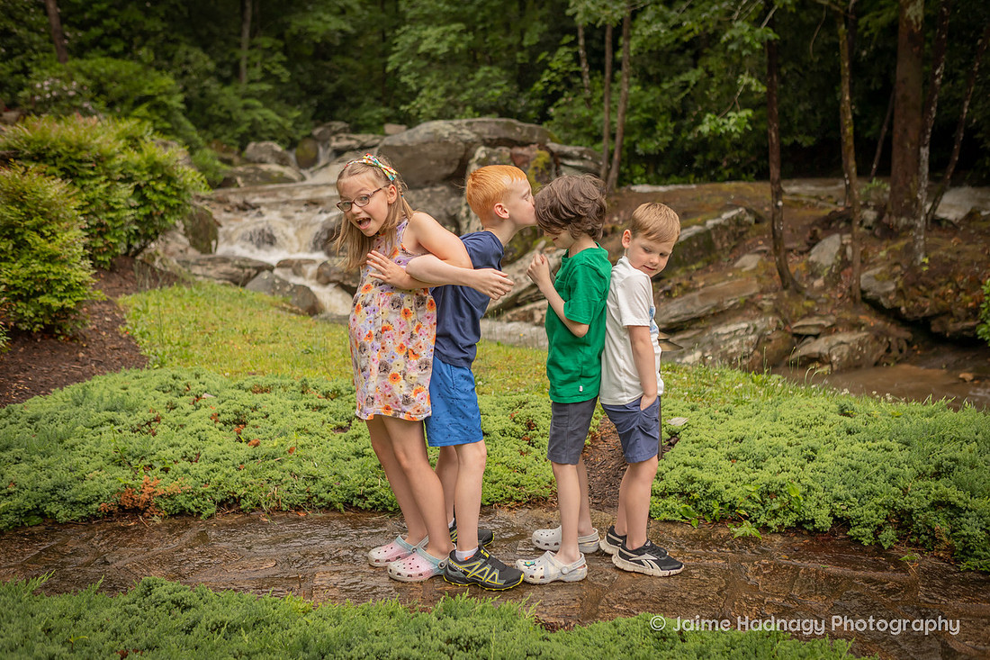 Hendersonville Family Photographer Extended outdoor Family Photos