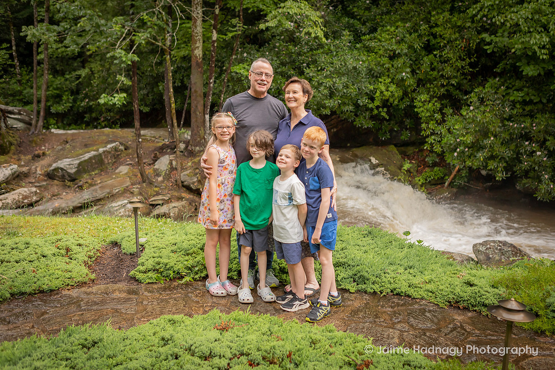 Hendersonville Family Photographer Extended outdoor Family Photos
