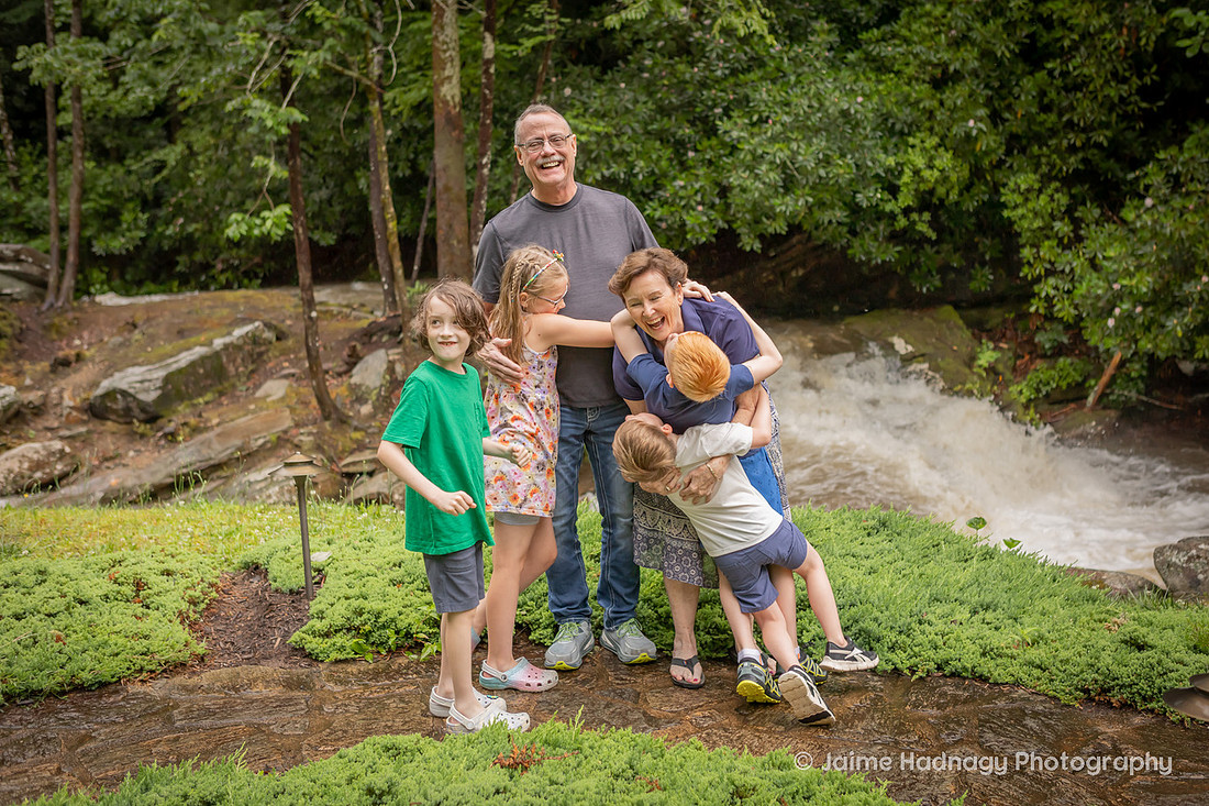 Hendersonville Family Photographer Extended outdoor Family Photos