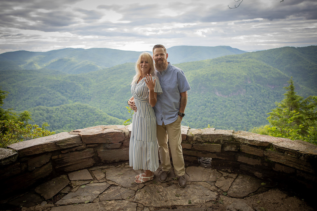 Mountain View Proposal Photography | Asheville Engagement Photographer