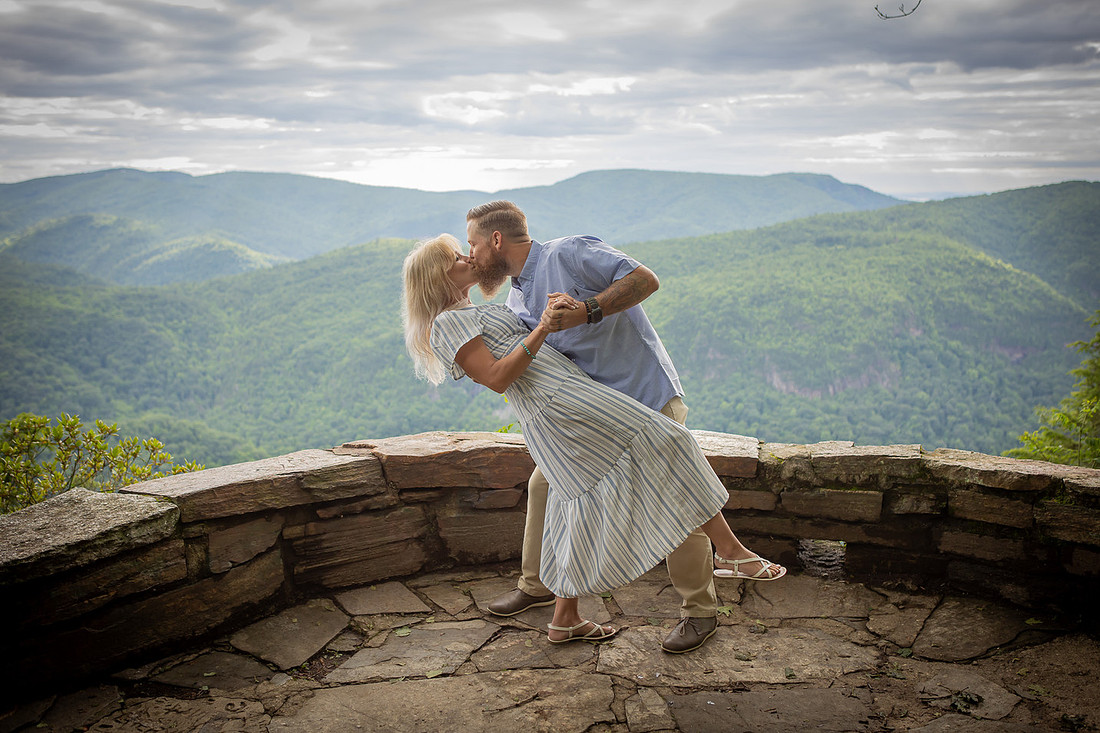 Engagement Photos on Blue Ridge Parkway | Asheville Proposal Photographer