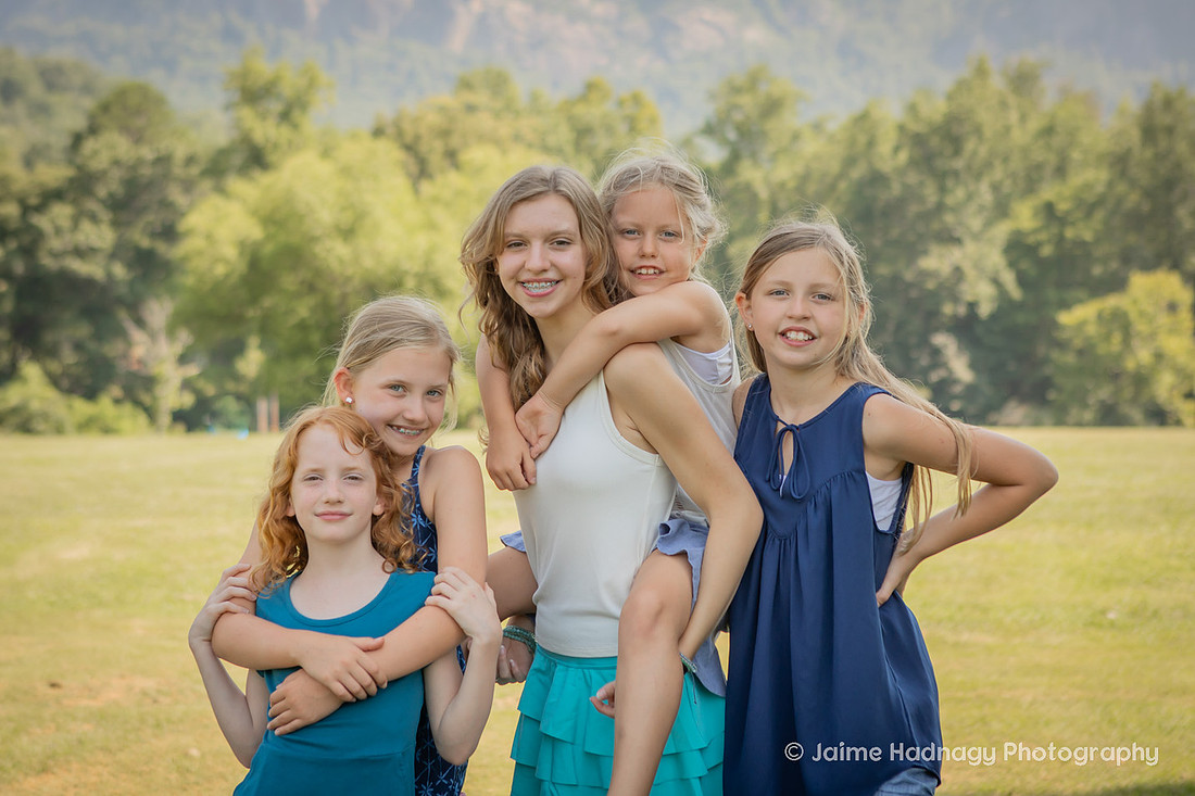 Family Photos with Mountains in Lake Lure | Black Mountain Photographer
