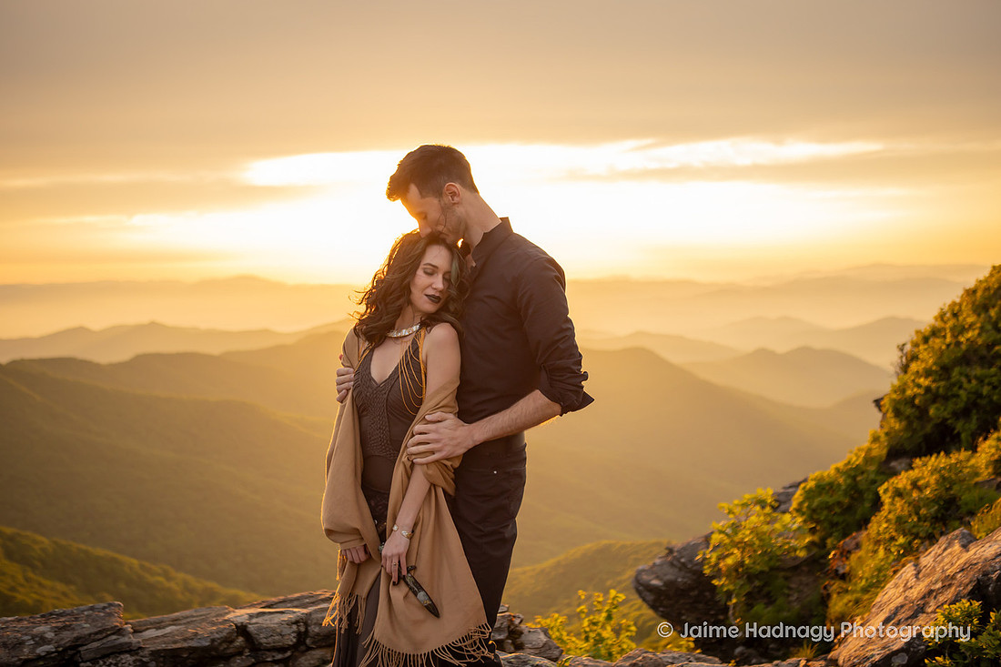 Dramatic Sunset Engagement Photos