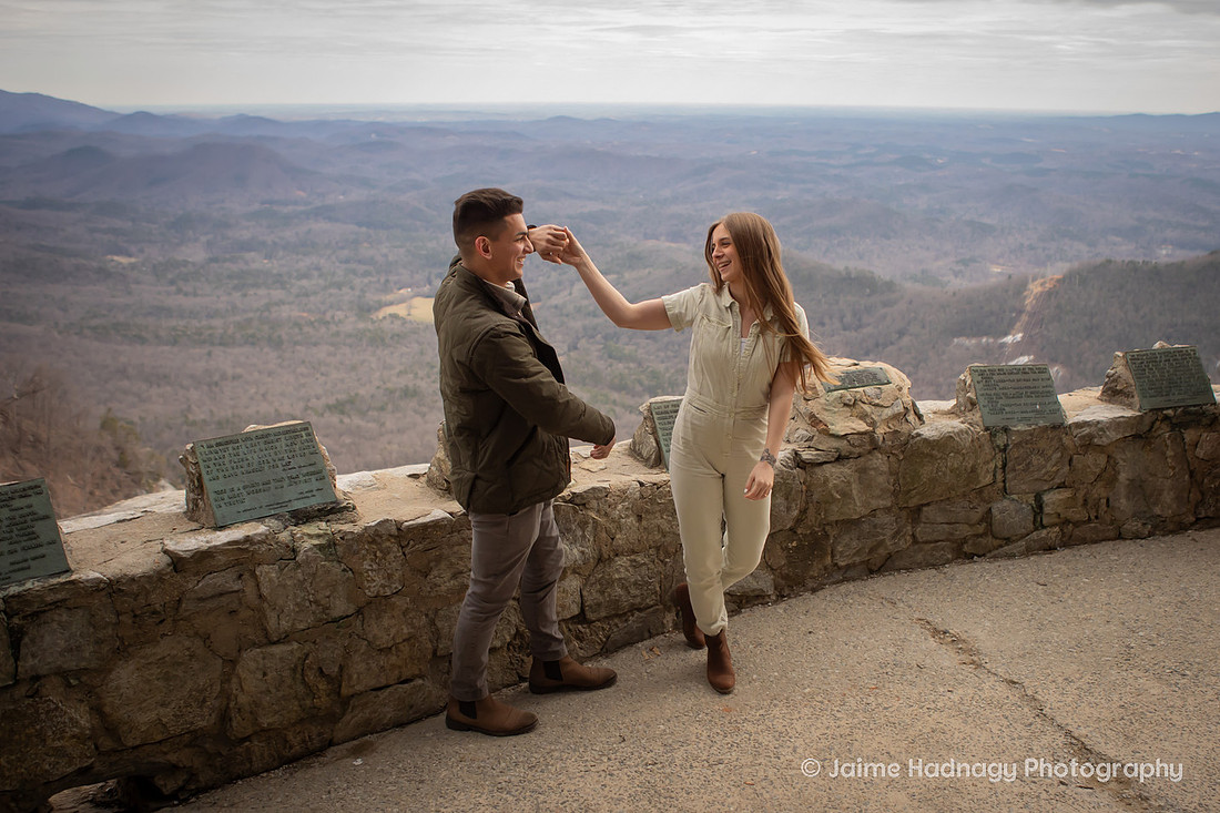 Couple Dancing at Pretty Place