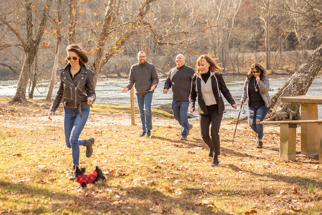 Family Photos in Asheville on the river