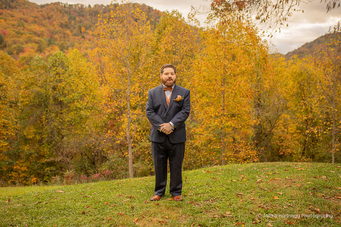 Engadine Inn & Cabins Small Mountain Wedding in Fall Western NC | Asheville Photographer
