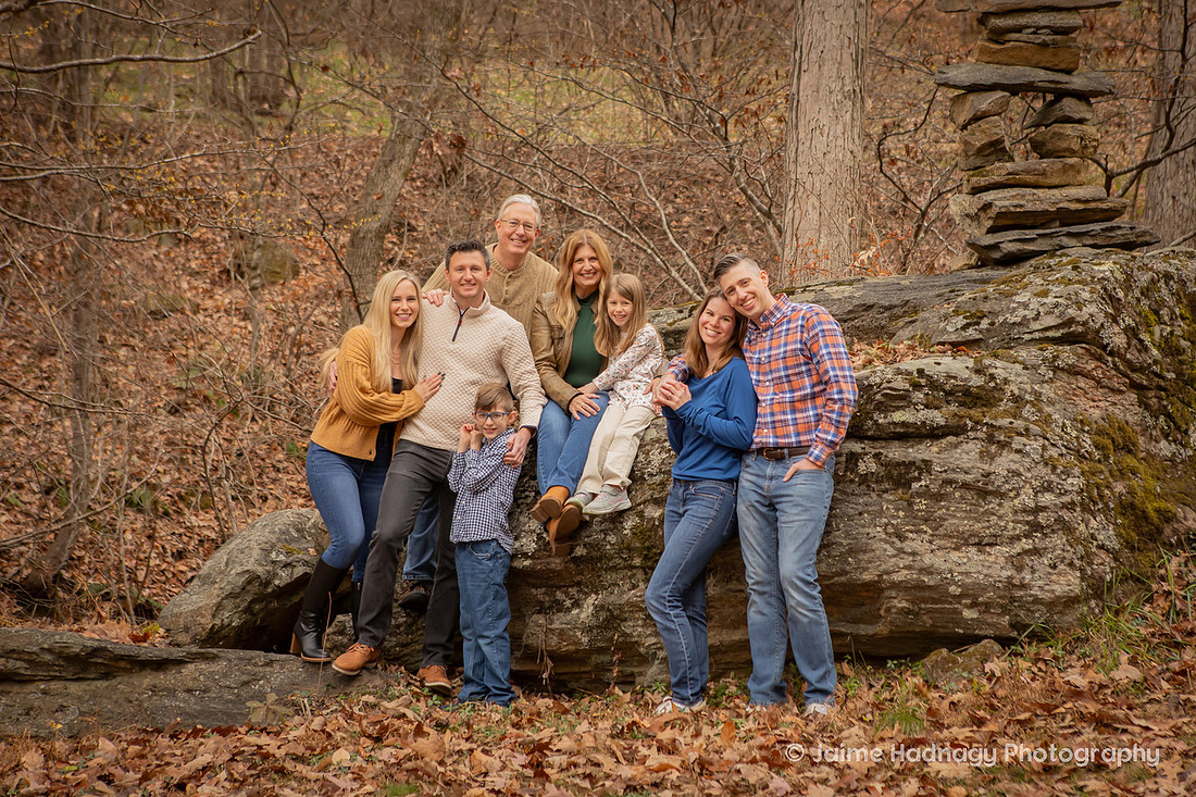 Outdoor Extended Family Photos at Your Home | Asheville Photographer