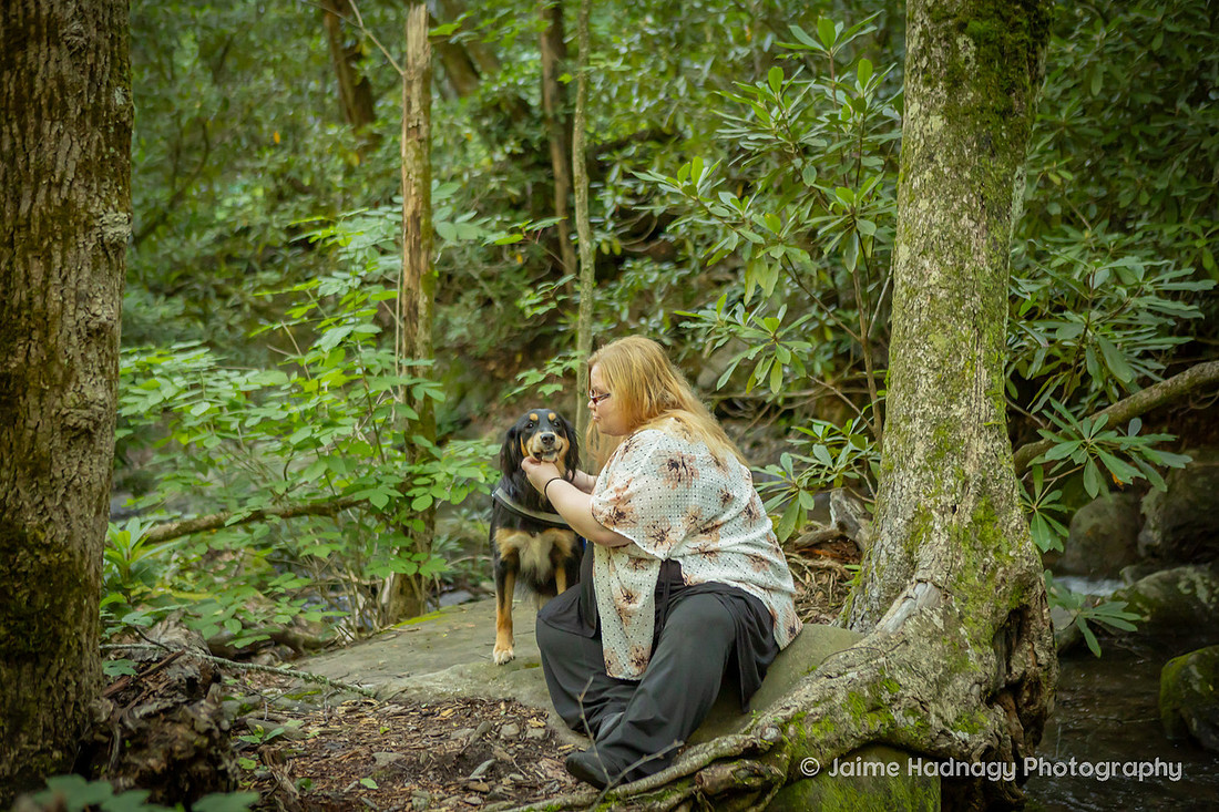 Woman with Her Dog | Asheville Pet Portraits