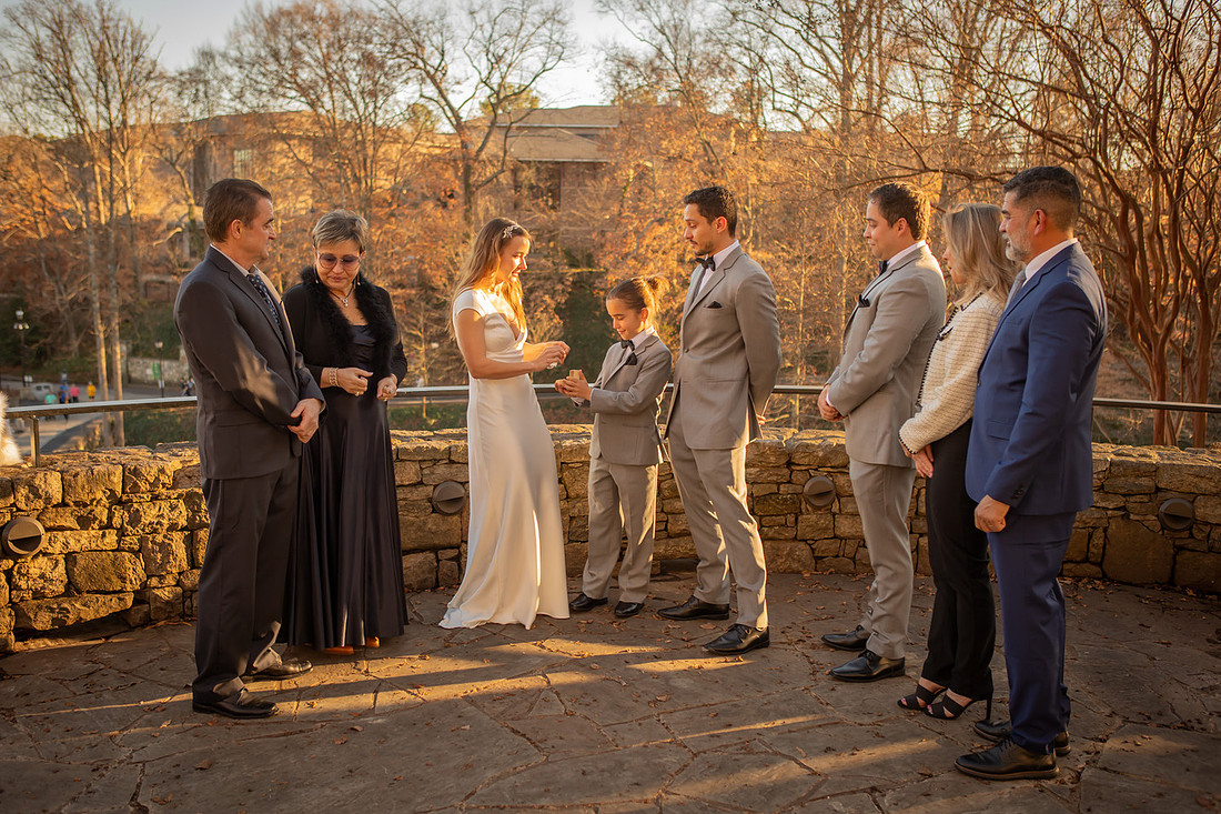 Small Wedding at Falls Park Greenville SC Elopement Photographer