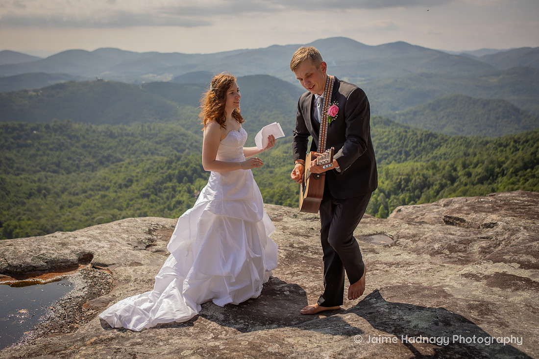 Adventure Hiking Wedding | Asheville Elopement Nature Photographer