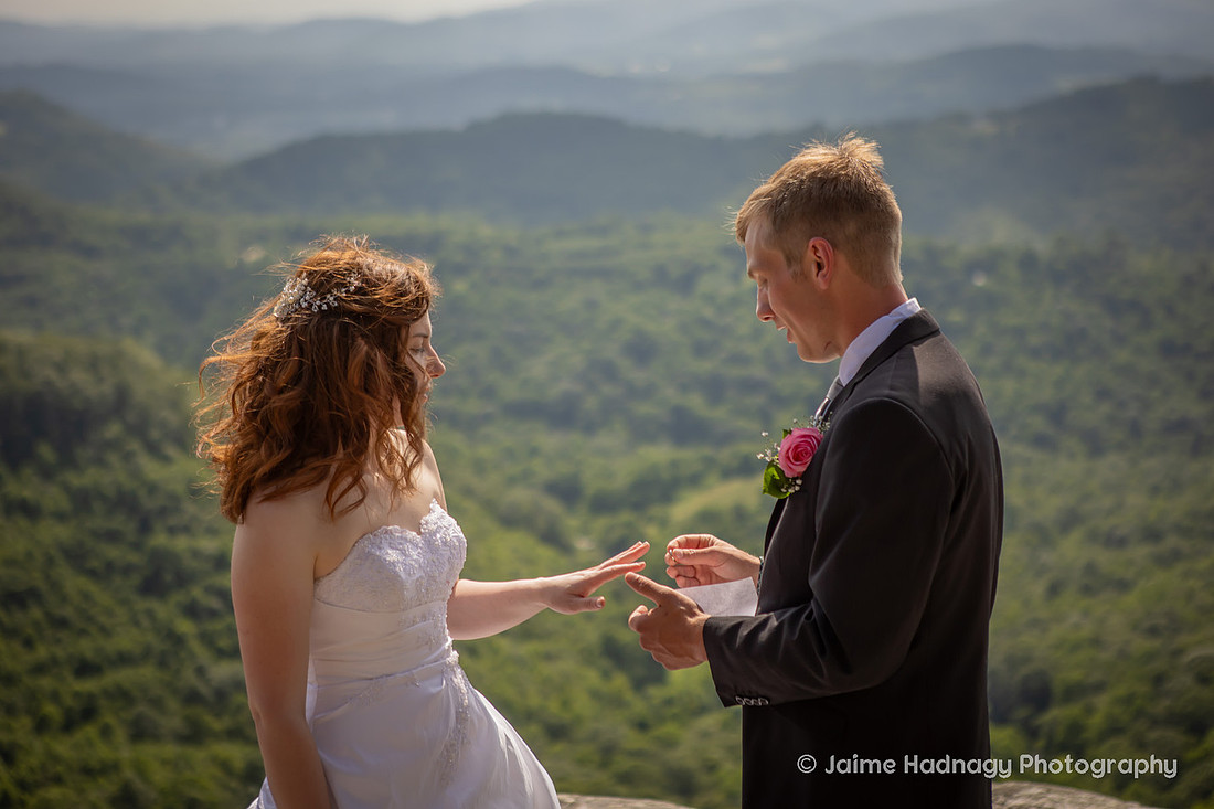 Adventure Hiking Wedding | Asheville Elopement Nature Photographer