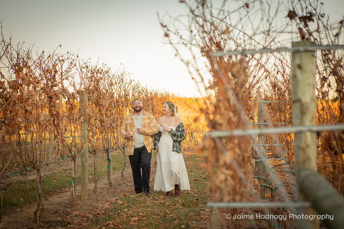 Hendersonville Vineyard Engagement Photos