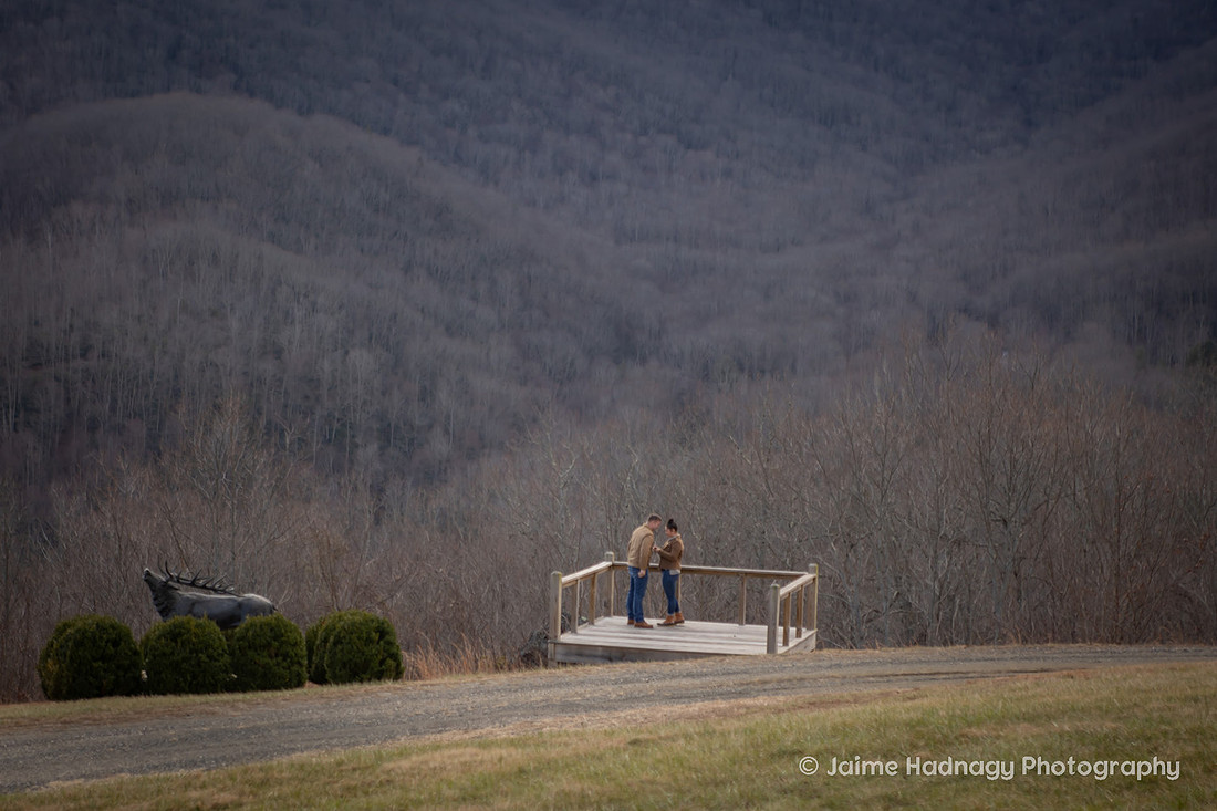Proposal on Vacation at Redstone in Burnsville | Asheville Photographer