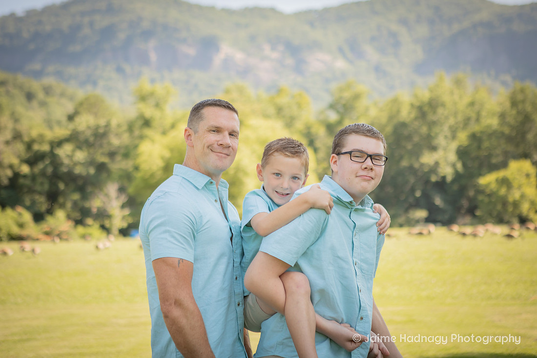 Outdoor Family Photoshoot with Pastel Colors in the mountains | Asheville Photographer