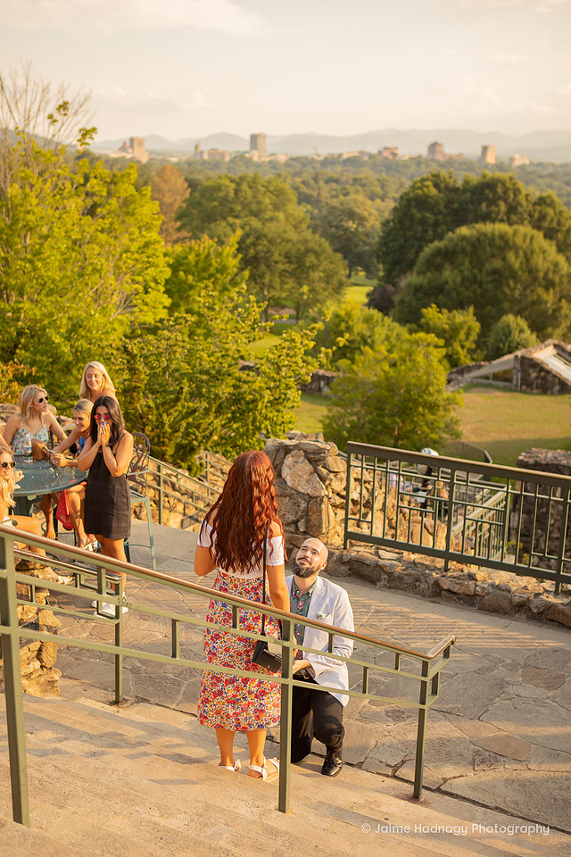Asheville Surprise Proposal at The Omni Grove Park Inn Photos