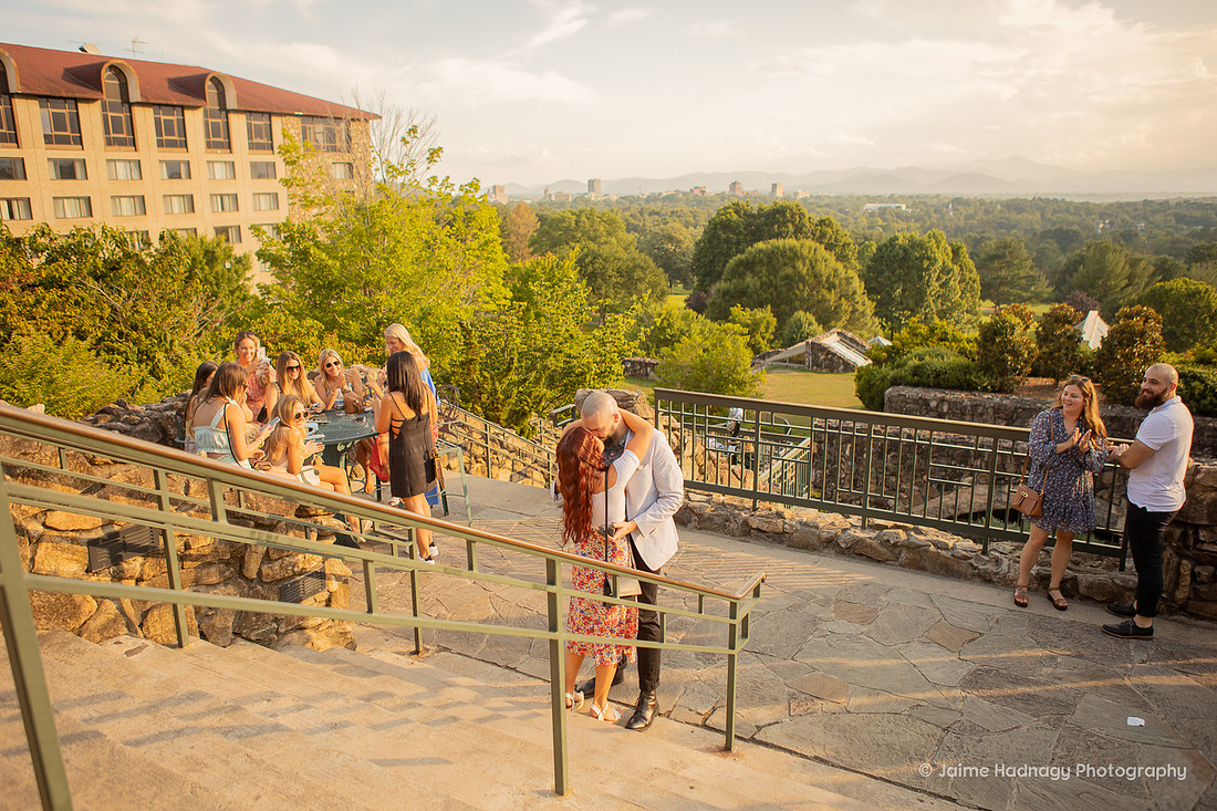 Asheville Surprise Proposal at The Omni Grove Park Inn Photos