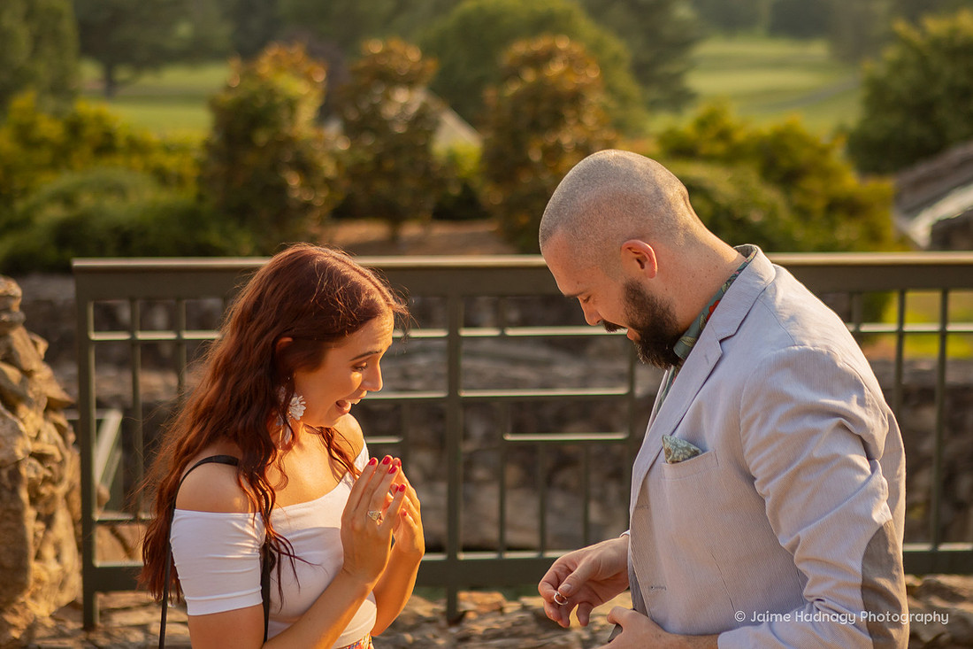 Asheville Engagement Photographer Surprise Proposal at The Grove Park Inn