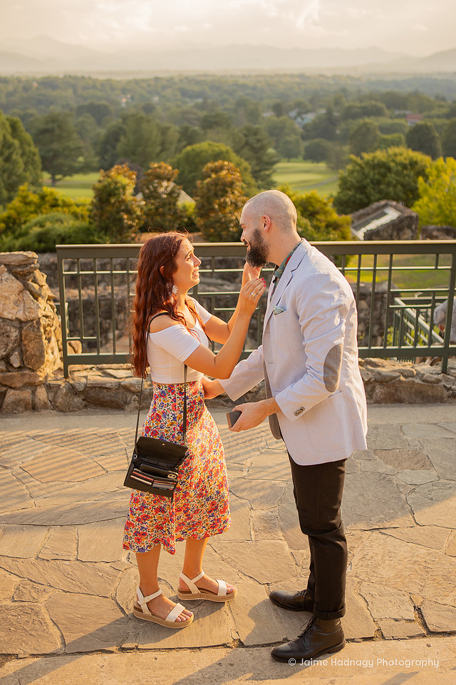 Surprise Proposal Asheville Engagement Photographer