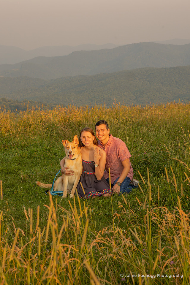 Engagement Photos With Dog | Fur Family Proposal | Asheville Photographer