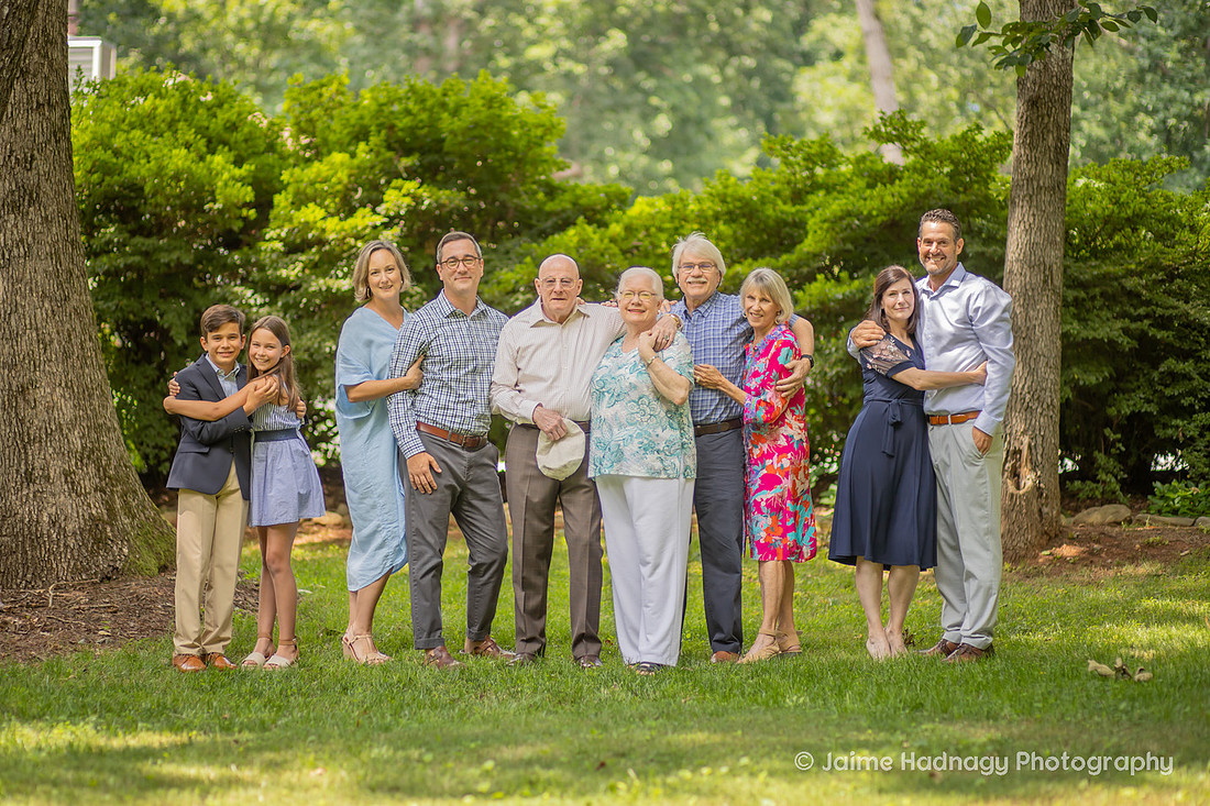 Extended Outdoor Family Photos at Home | Asheville Photographer