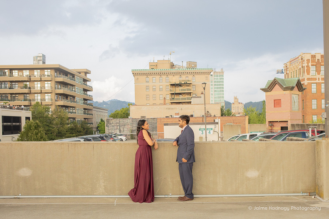 City Engagement Session Downtown Asheville Photography