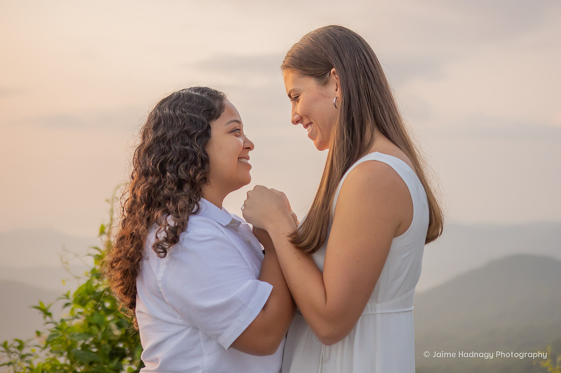 Gorgeous Morning Mountain Engagement Photos | Asheville Photographer