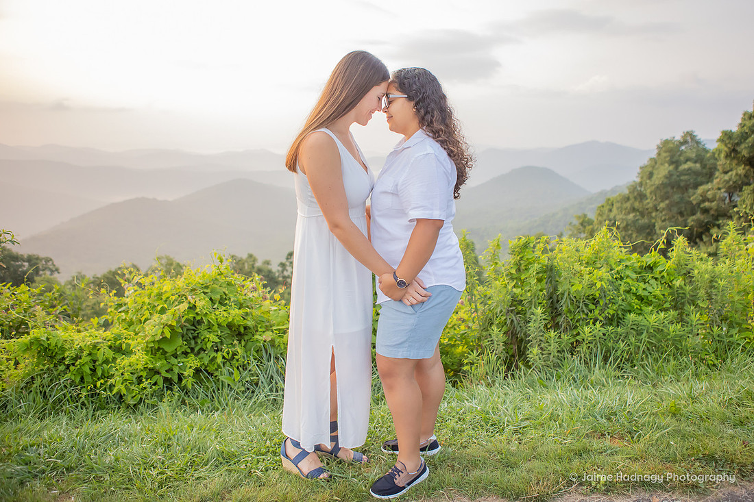 Gorgeous Morning Mountain Engagement Photos | Asheville Photographer