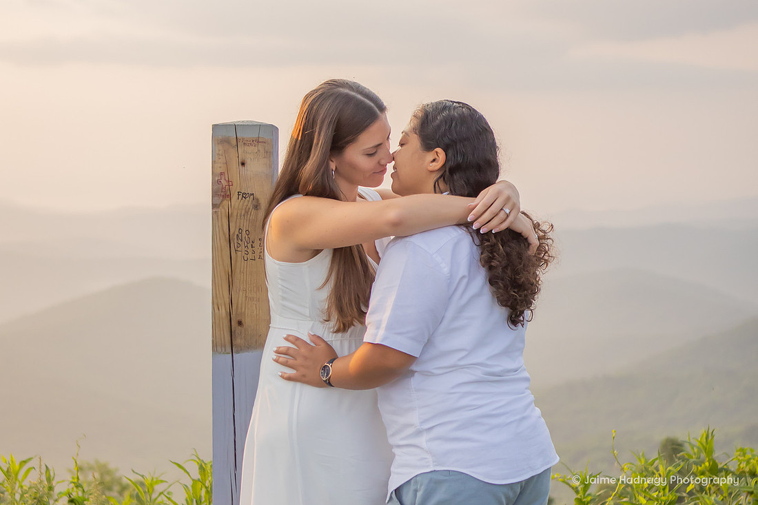 Gorgeous Morning Mountain Engagement Photos | Asheville Photographer