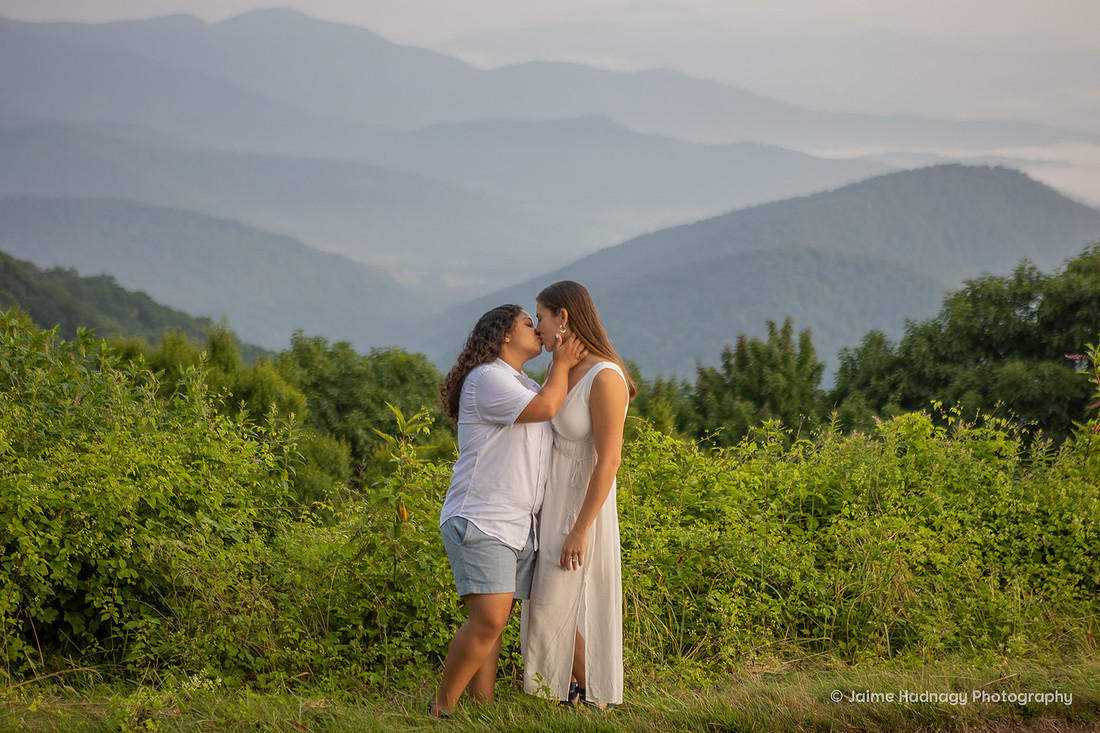 Blue Ridge Parkway Mountain Engagement Photos | Asheville Photographer