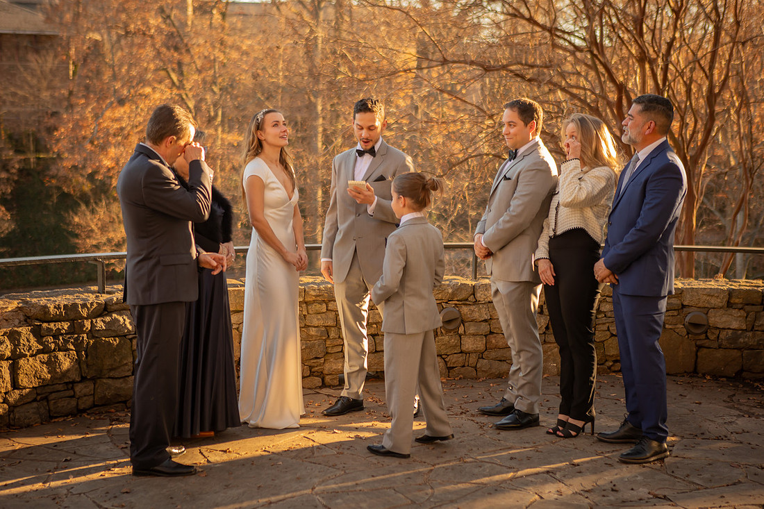 Small Wedding at Falls Park Greenville SC Elopement Photographer